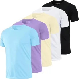 1/5 Pack Running Shirts Men Sport Tops Dry Fit Gym Wicking Athletic T Shirts Breathable Cool Workout Shirts