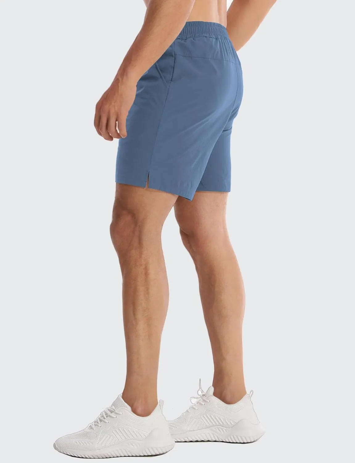 Aolesy Mens Athletic Shorts 7?? Quick Dry Gym Running Shorts with Zipper Pockets Lightweight Workout Shorts