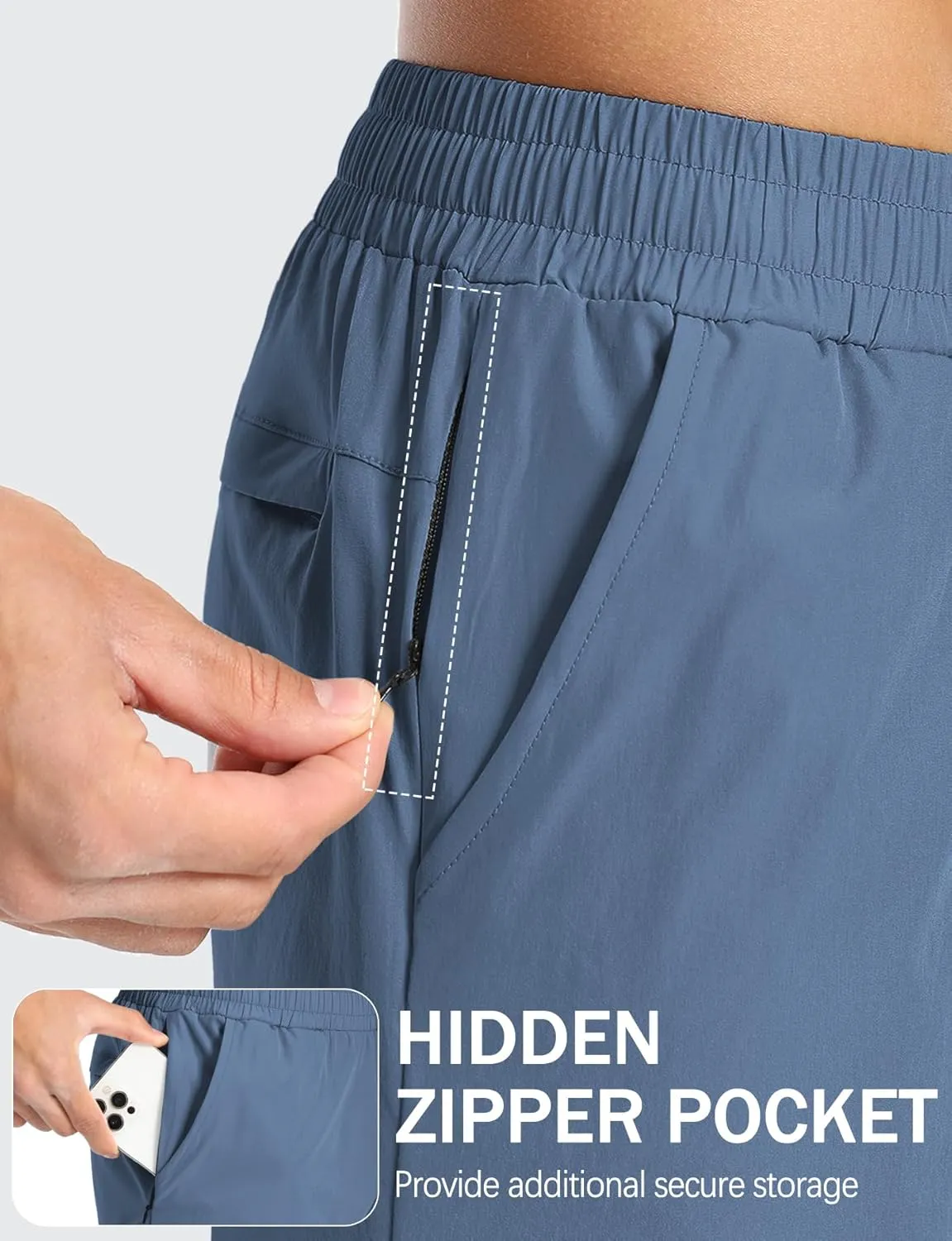 Aolesy Mens Athletic Shorts 7?? Quick Dry Gym Running Shorts with Zipper Pockets Lightweight Workout Shorts
