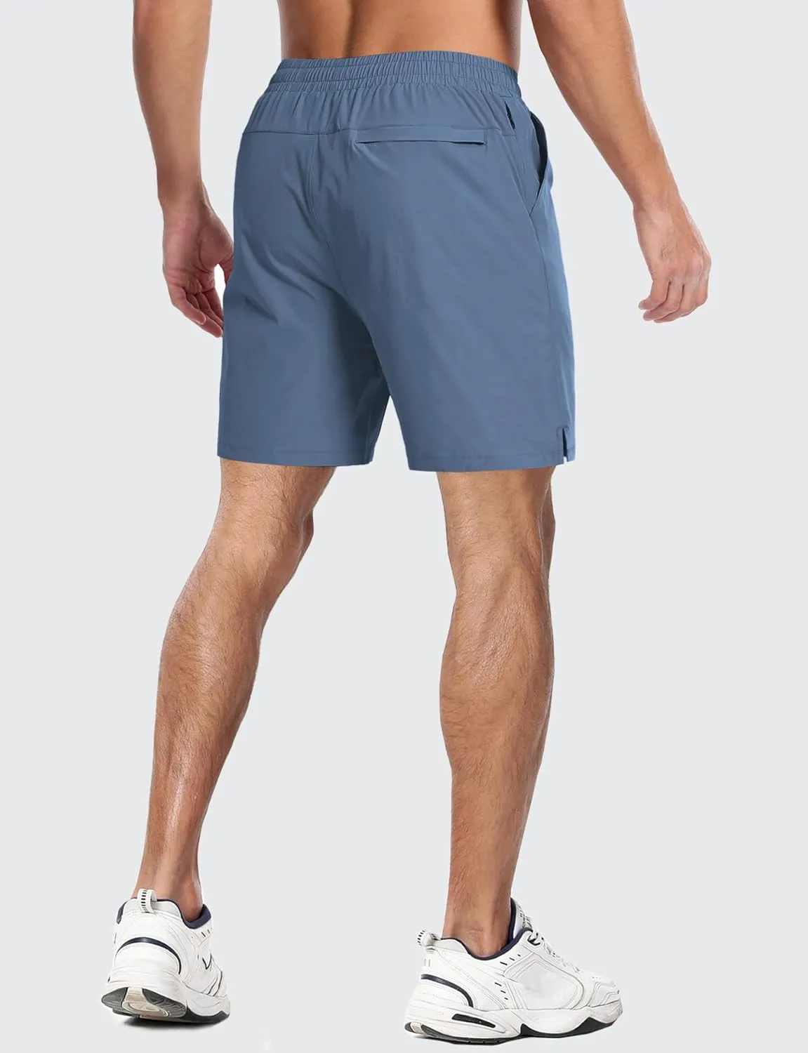 Aolesy Mens Athletic Shorts 7?? Quick Dry Gym Running Shorts with Zipper Pockets Lightweight Workout Shorts