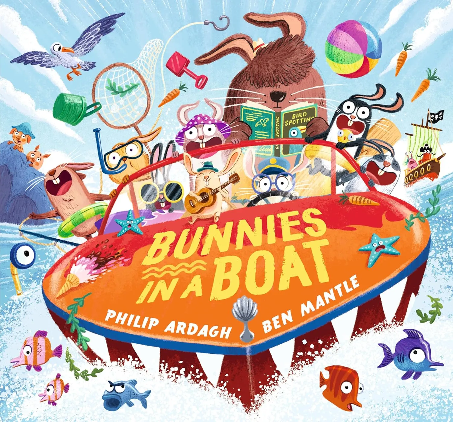 Bunnies in a Boat (Sunny Town Bunnies) Hardcover  Picture Book, January 31, 2023