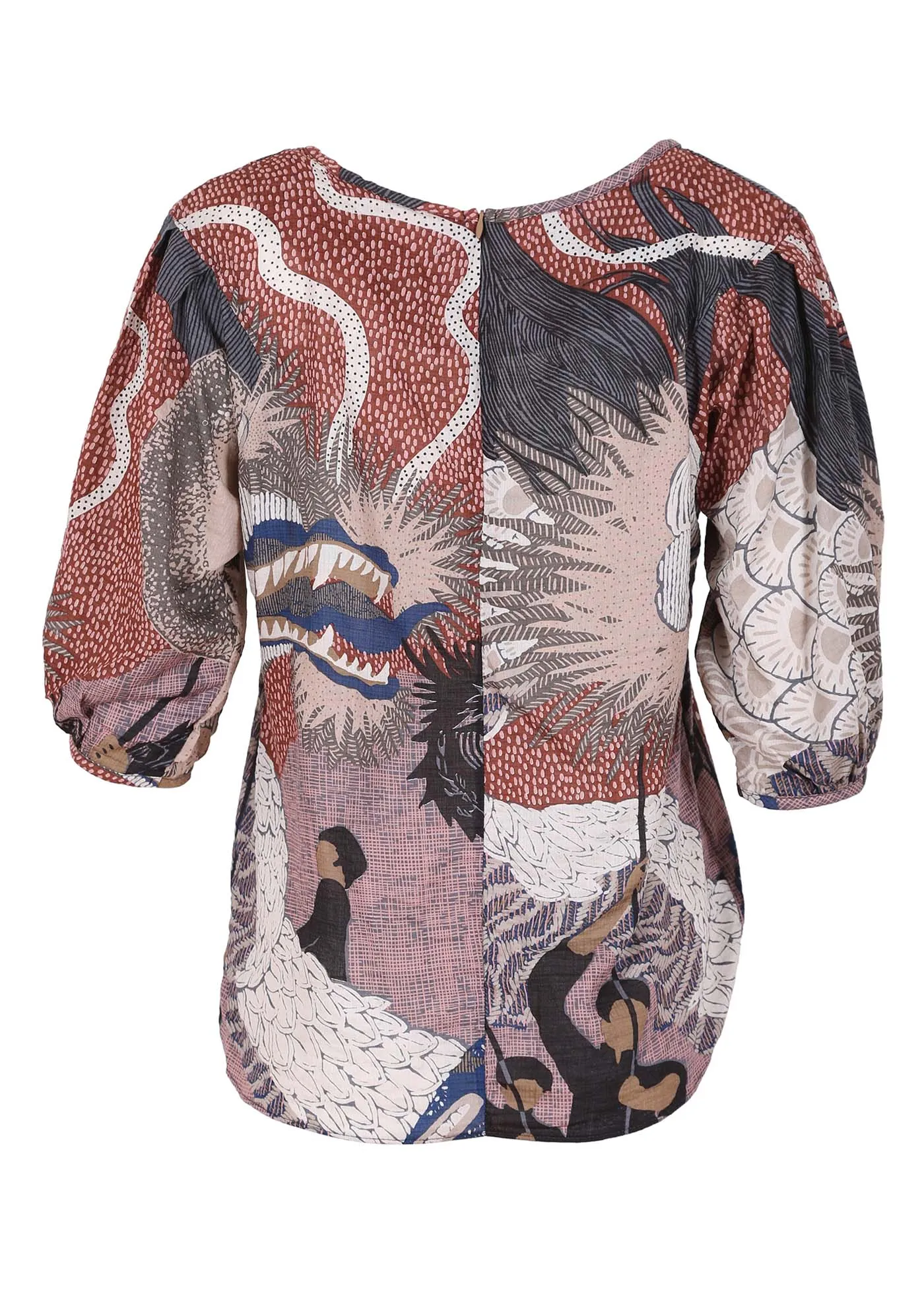 Festival Blouse Pink in Seersucker