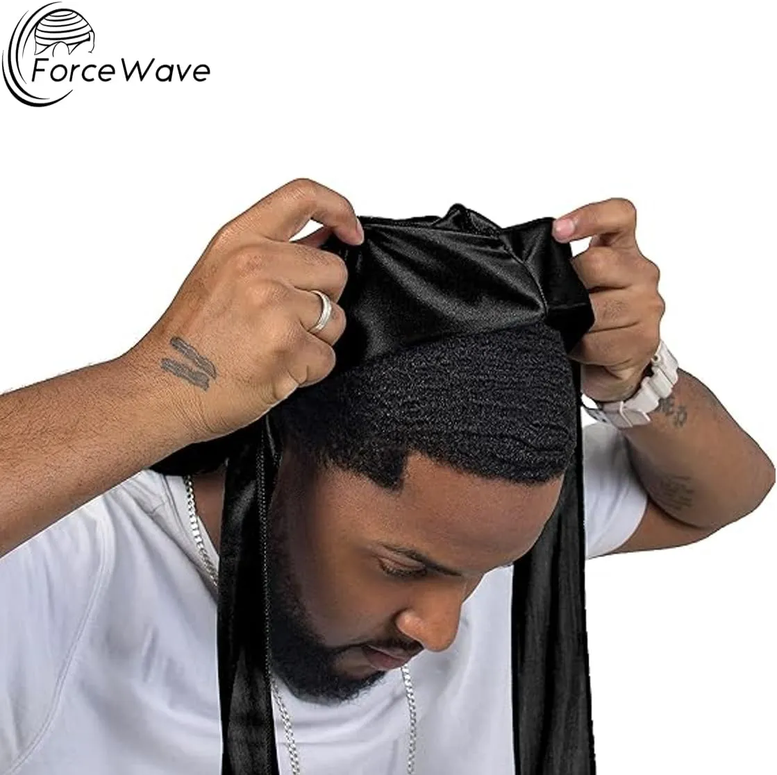 ForceWave 2 Pieces Silky Durag Pack for Men Women Waves, Premium Satin Deluxe Du-rag
