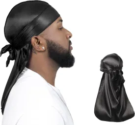 ForceWave 2 Pieces Silky Durag Pack for Men Women Waves, Premium Satin Deluxe Du-rag