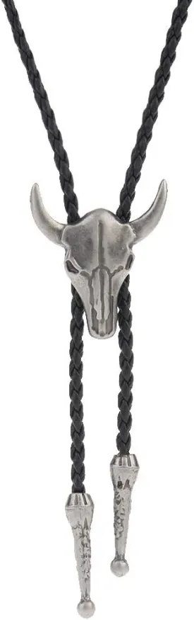 GelConnie Native American Bolo Tie Rodeo Cowboy Leather Necktie Western Necklace Costume Accessories for Men,Women