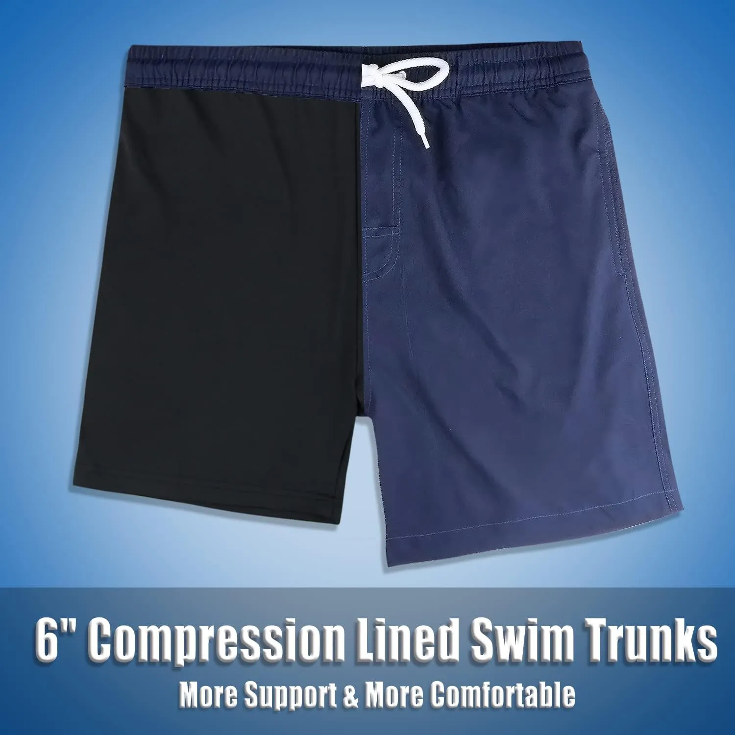 LUCOWEE Boys Swim Trunks with Compression Liner Comfortable Anti-Chafe Swimming Shorts Stretchy UPF Quick Dry Size 3T-20