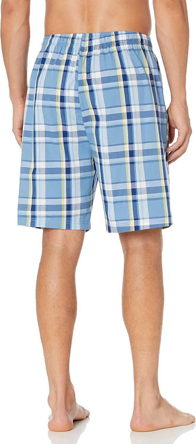 Nautica Men's Soft Woven 100% Cotton Elastic Waistband Sleep Pajama Short