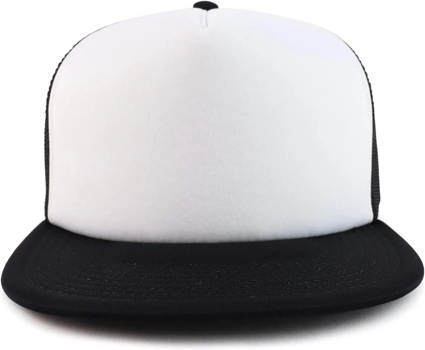 Oversized XXL 5 Panel Flat Bill Foam Trucker Mesh Back Baseball Cap