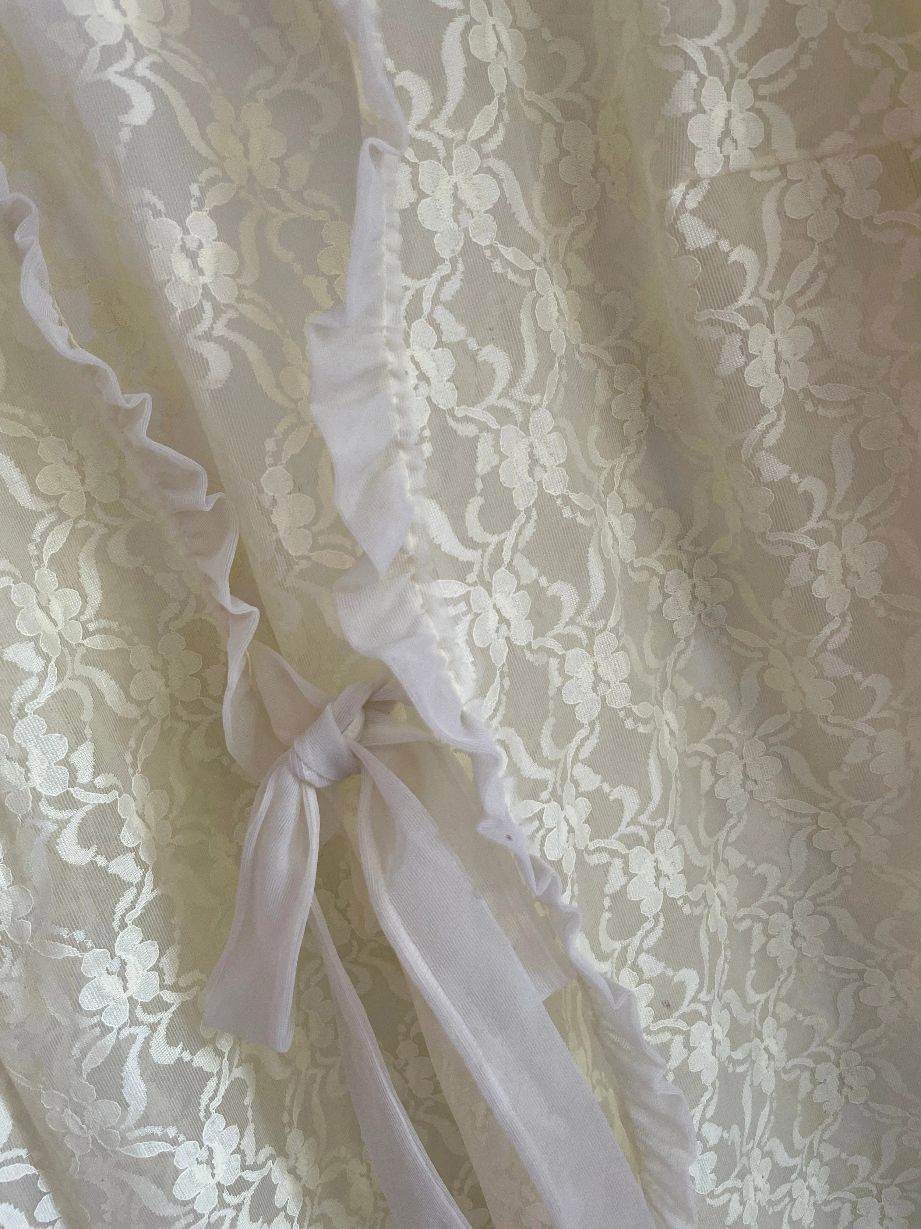 Pale Yellow Lace Robe