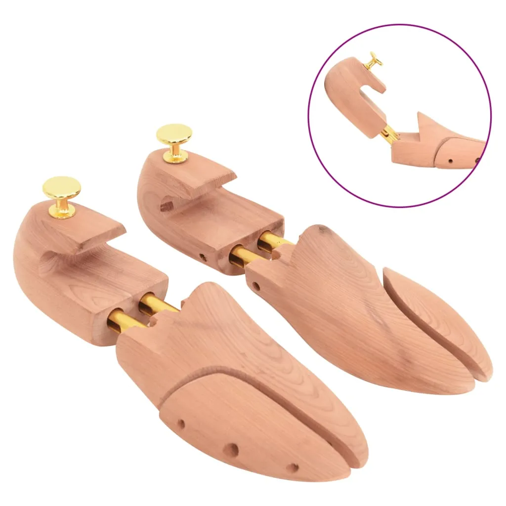 vidaXL Shoe Stretcher with Shoe Horn EU 42-43 Solid Wood Cedar
