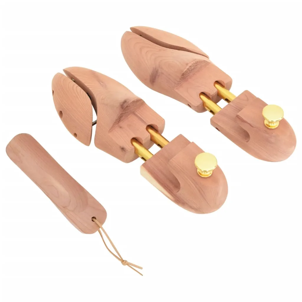 vidaXL Shoe Stretcher with Shoe Horn EU 42-43 Solid Wood Cedar